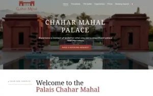 Refonte du site WordPress du Palais Chahar Mahal avec Elementor Pro